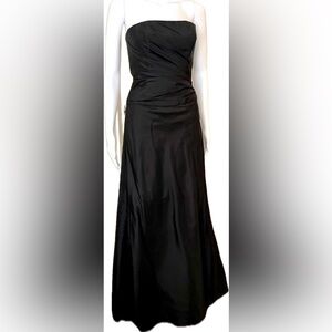 Amsale Long Black Strapless Gown or Black Tie Formal Long Dress Size 2